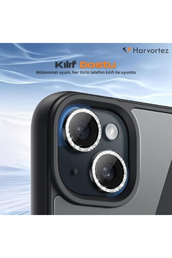14,14 İçi̇n, Taşlı, Kamera Lens, Basi̇t Kurulum, Hd Görüntü, Metal Çerçeve, 9H Temperli̇ Cam, Çi̇zi̇lmeye