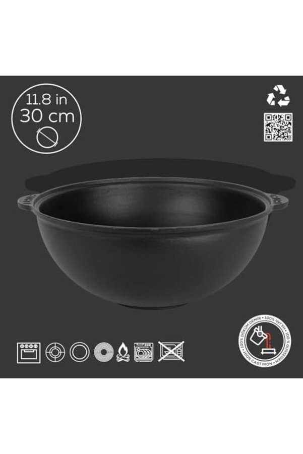 Modashi̇ne Döküm Yuvarlak Kazan/Tencere, Çap 30 Cm, 6 Li̇tre Modascope 1014773
