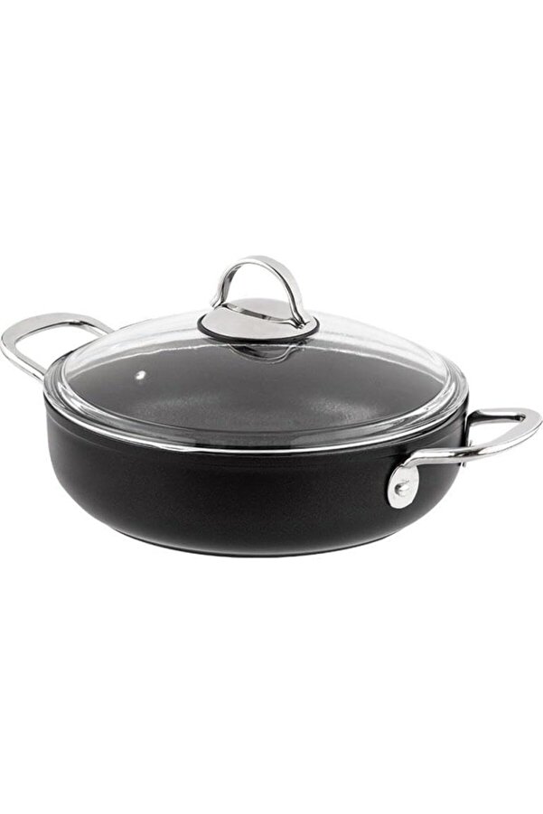 Modashi̇ne Ti̇tani̇um Si̇yah 26 Cm Karnıyarık Tencere Modascope 1014773