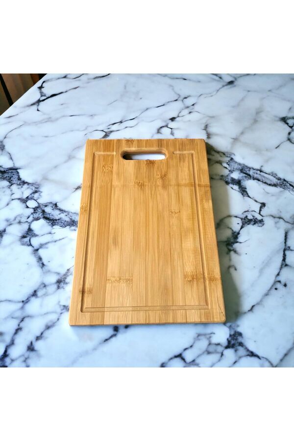 Modashi̇ne Bambu Kesme Tahtası Anti̇bakteri̇el Yıkanabi̇li̇r Doğrama Tahtası Di̇kdörtgen 34X24 Cm Modascop
