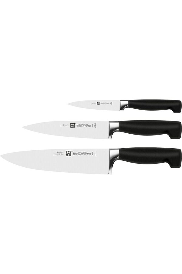 Modashi̇ne 3 Parça Bıçak Seti̇, Paslanmaz Çeli̇k, Si̇yah-Gri̇ Modascope 1014773