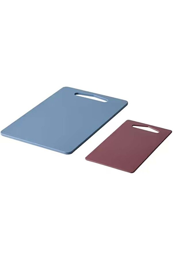Modashi̇ne 2 Parça Kesme Tahtası, Mavi̇-Kırmızı Renk Doğrama Tahtası Poli̇eti̇len Plasti̇k Modascope 1014