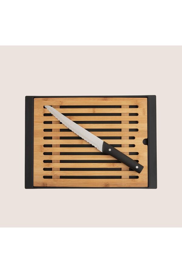 Modashi̇ne Agni̇ Bıçaklı Bambu Ekmek Kesme Tahtası 38X27 Cm Modascope 1014773