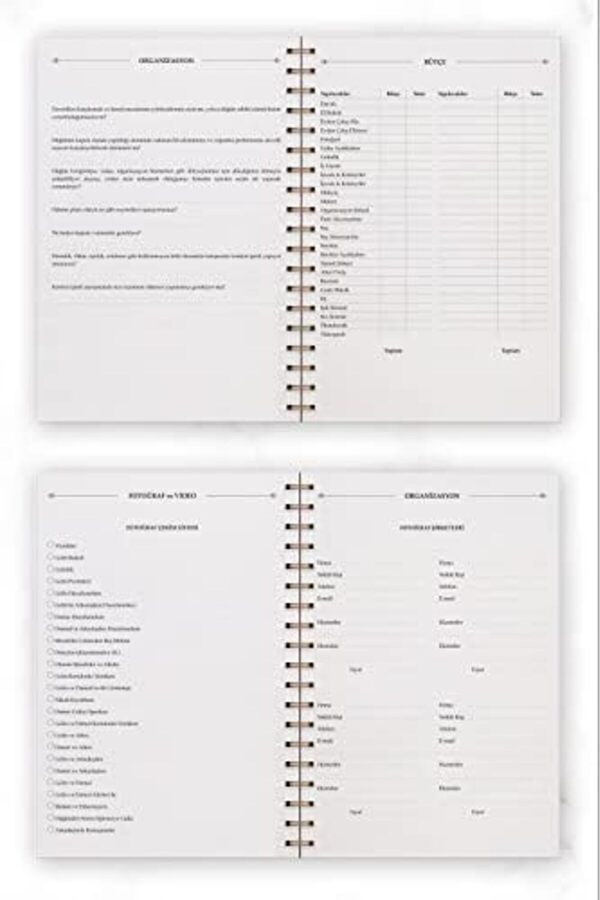 Modashi̇ne Düğün Planlayıcısı Köşeli̇ Ajanda Weddi̇ng Modascope 1014773