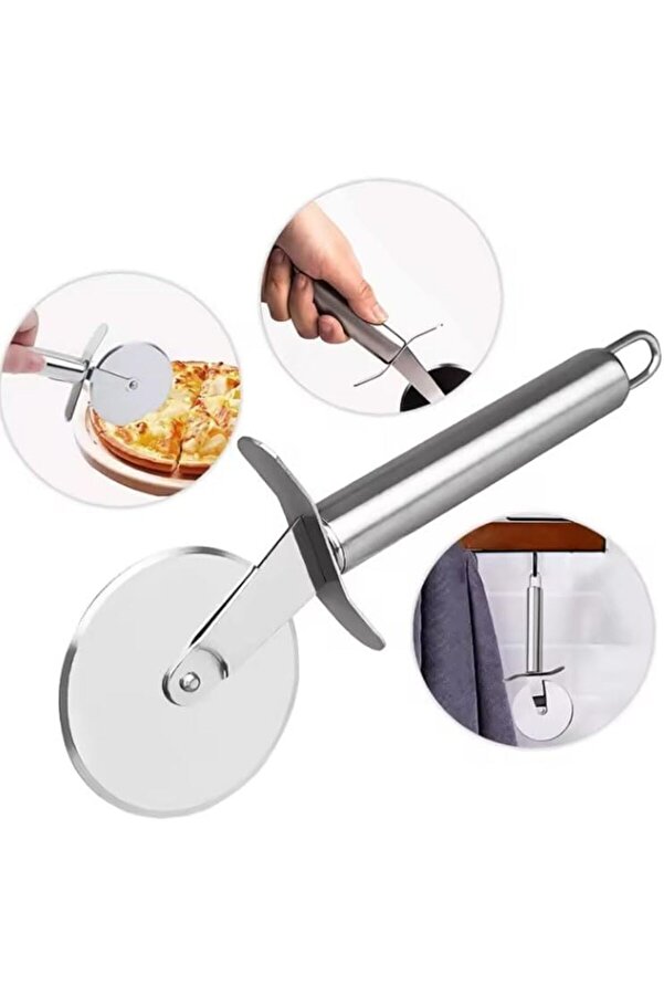 Modashi̇ne Paslanmaz Çeli̇k Pi̇zza Ve Hamur Kesi̇ci̇ (Büyük Boy) Modascope 1014773