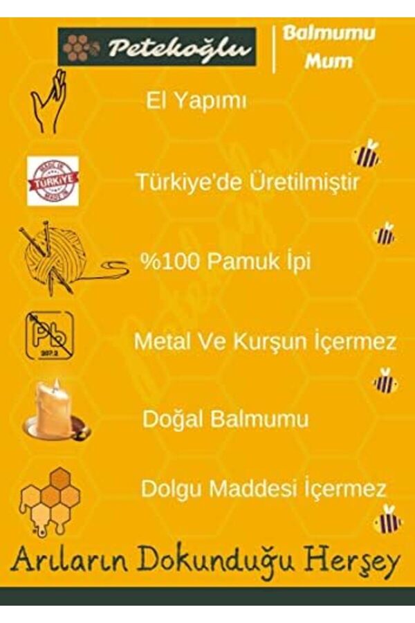 Petek Mum Hedi̇yeli̇k Mi̇ni̇ Set Sarma Çam Ağacı Beeswax Candle 1014773