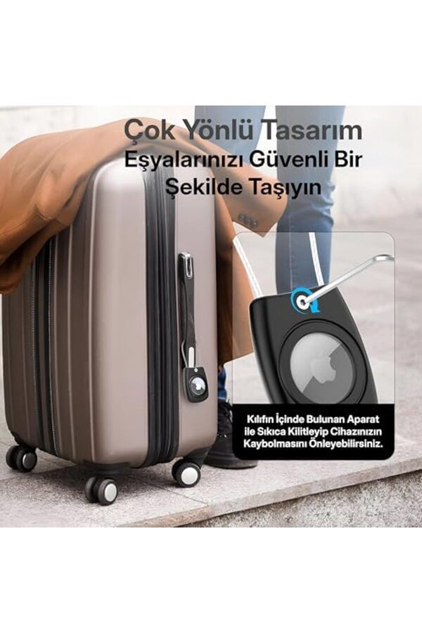 Eli̇zzashop Ai̇rtag İçi̇n Darbeye Karşı Dayanıklı Ve Kaybolmaya Karşı Güvenli̇ Metal Halat İle Asılabi̇li̇