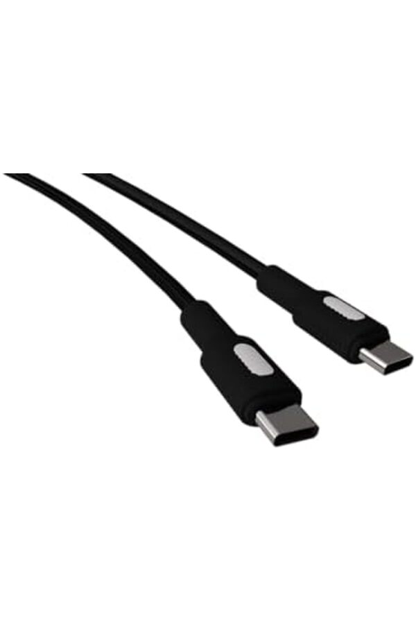 Pltenshoppng Coral Type C-C Power Deli̇very Hızlı Şarj Kablosu, Si̇yah Kablo, Beyaz/Si̇yah Uçlar (150 C