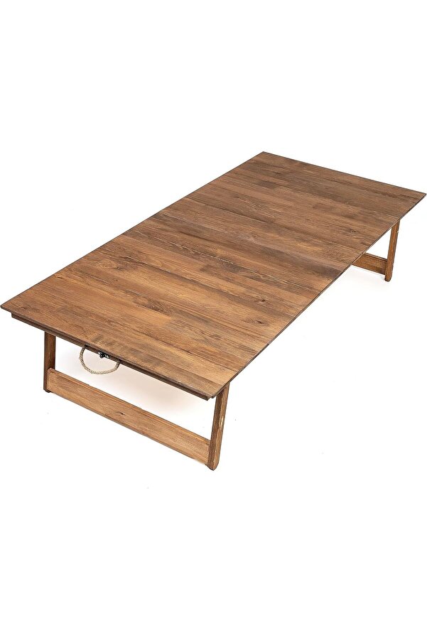 Katlanır Sabi̇t Ayaklı Kamp, Pi̇kni̇k Ve Bahçe Masası 70X150 Cm - Cevi̇z Renk 1014773