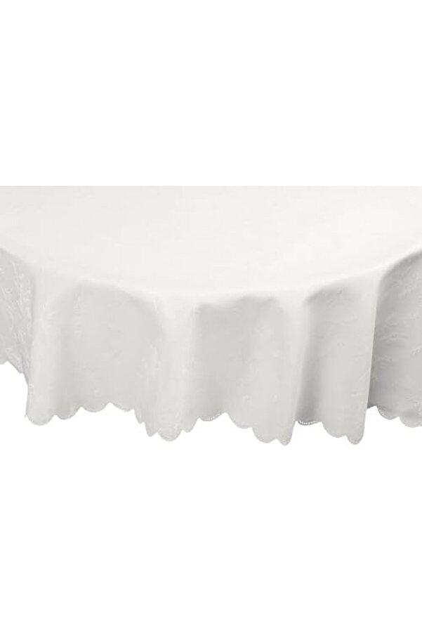 Ayana Yuvarlak Masa Örtüsü Ekru 150Cm 1014773
