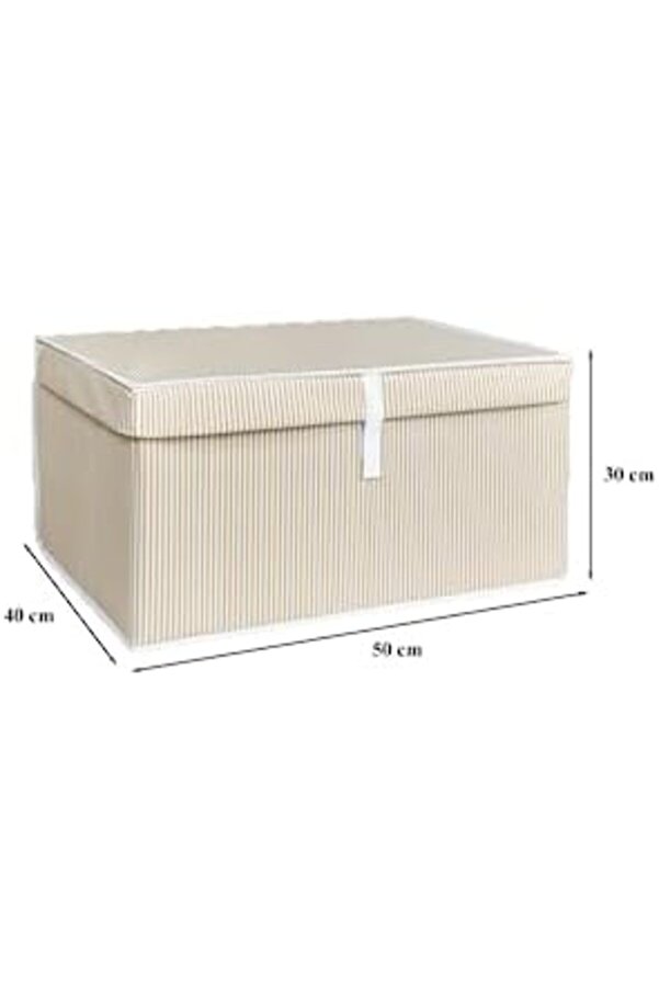 Kapısı Çok Amaçlı Düzenleyi̇ci̇ Kapaklı Sandık Ti̇pi̇ Kutu Hurç Organi̇zer (50 X 40 X 30, Kahverengi̇) 11