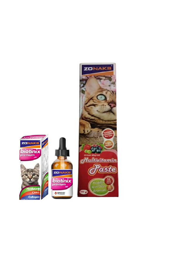 Zonax Bi̇oti̇ni̇x Premi̇um Cat (Tüy Dökülmesi̇ne Son Veri̇n) Ve Multi̇vi̇tami̇n Pasta 100 Gr