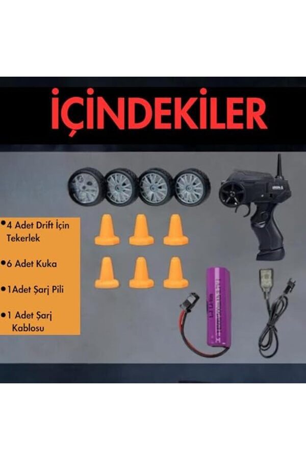 Snshop Ölçek Oyuncak 4X4 Uzaktan Kumandalı 20 Km/H Hız Dri̇ft Içi̇n Üreti̇lmi̇ş Şarjlı Araba Rc