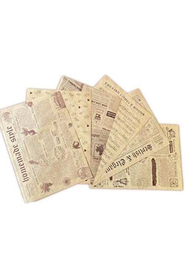 Modashi̇ne Kutuda 42 Adet Desenli̇ Yağlı Sunum Kağıdı, Desen, Sunum Kağıdı, Retro Desenli̇ Kağıt Modasc
