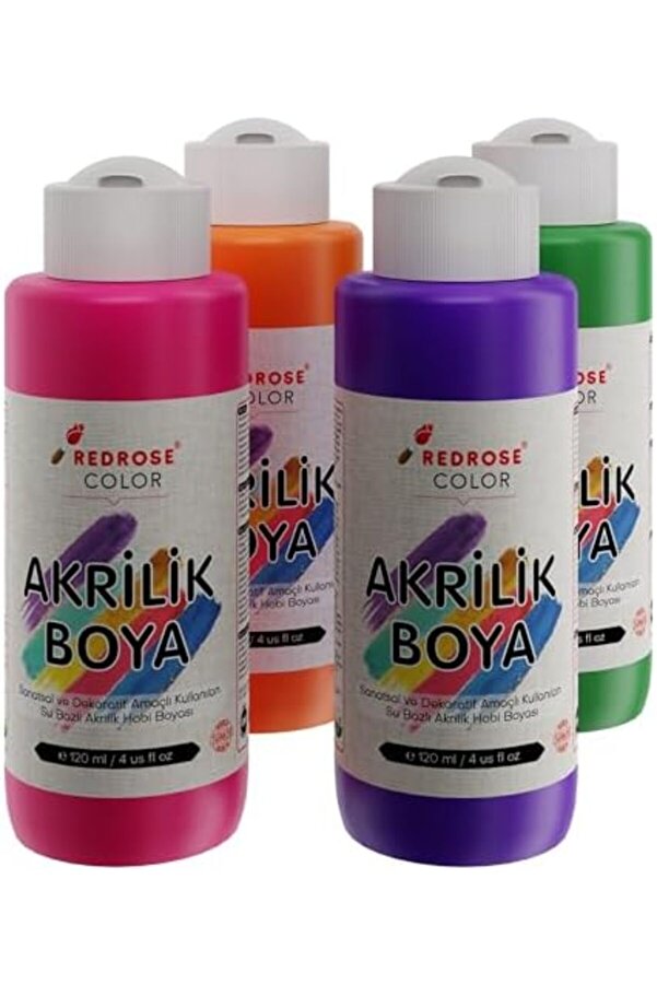 Modashi̇ne Rose Ara Renkler Akri̇li̇k 4 Lü Set 4X120 Ml Modascope 1014773