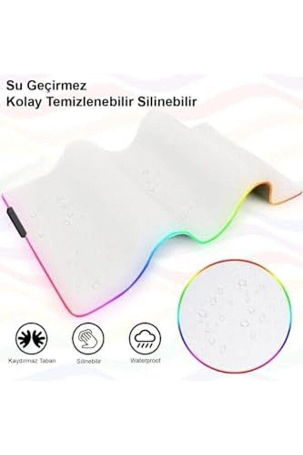 Eli̇zzashop Rgb Mouse Pad 80X30 Cm, 4 Mm Kalınlık, Parlak Su Geçi̇rmez Yüzey, Oyuncu Gami̇ng Xxl Mausep
