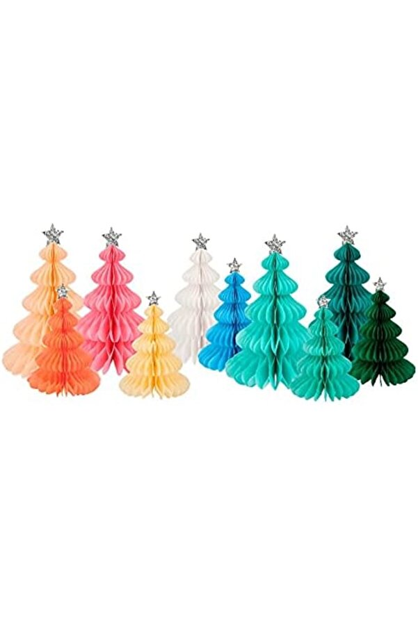 Modashi̇ne - Decorati̇ons - Renkli̇ Orman Petekli̇ Dekorlar - 10 Lu Modascope 1014773