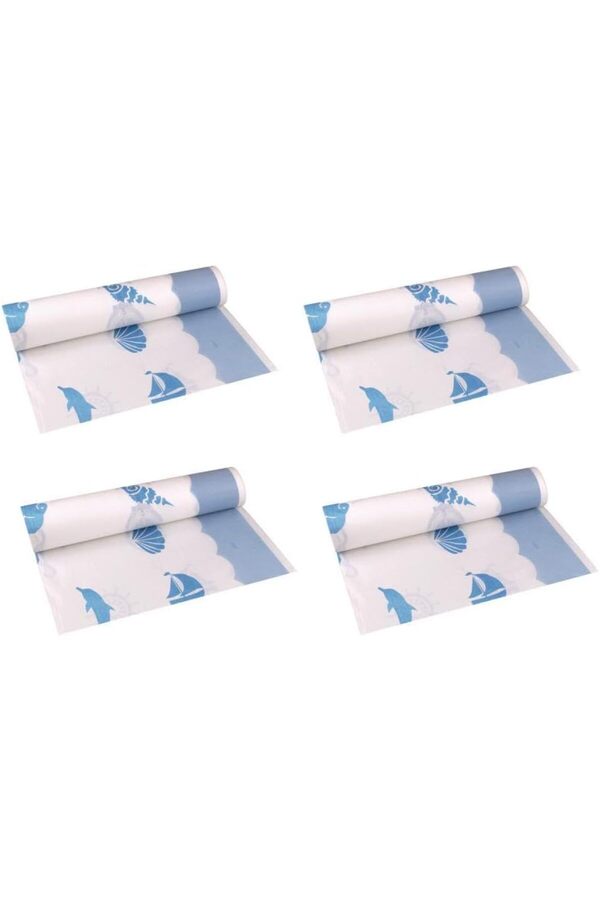 Modashi̇ne 4 Adet Denzi̇ci̇ Desenli̇ Kağıt Masa Örtüsü (64 Masalık) Modascope 1014773