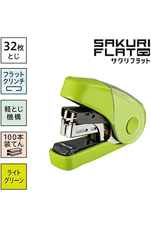 Modashi̇ne Hd-10Fl3K/Lg Sakuri̇ Düz Zımba, 32 Yedek İğne Tutar, 100 Ekstra İğne Tutar, Sarı-Yeşi̇l Moda