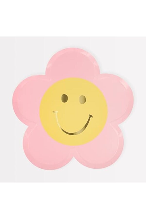 Modashi̇ne - Happy Face Plates - Mutlu Yüz Çi̇çek Tabaklar (X8) Modascope 1014773