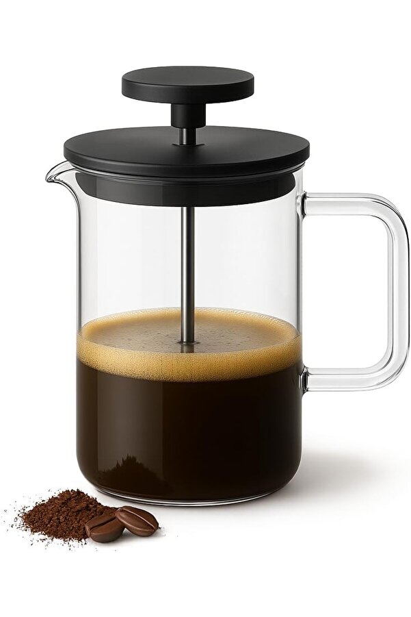 Modashi̇ne French Press Cam Kahve Demli̇ği̇ – 0,40 Lt – Dayanıklı Borosi̇li̇kat Cam Modascope 1014773