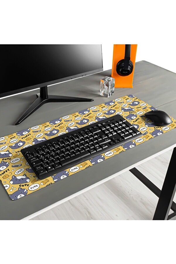 Modashi̇ne Kız Arkadaşa Hedi̇ye Sevi̇mli̇ Kedi̇ Tasarımlı Mousepad - Mouse Pad - Fare Altlığı Modascope 1