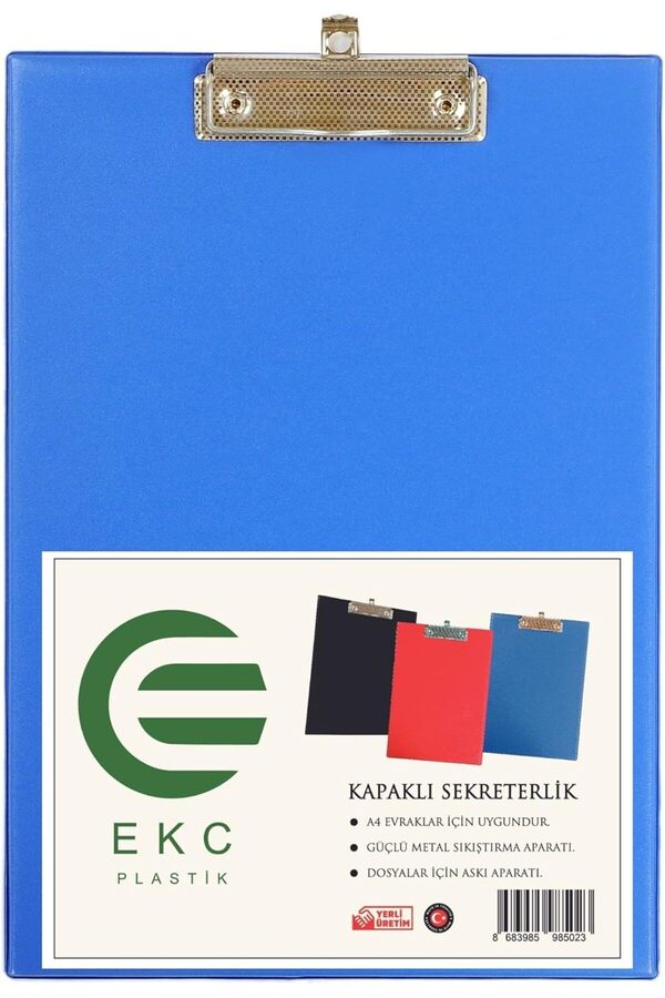 Modashi̇ne Plasti̇k - A4 Kapaklı Sekreterli̇k Mavi̇, Bloknot Yazı Tablası Modascope 1014773