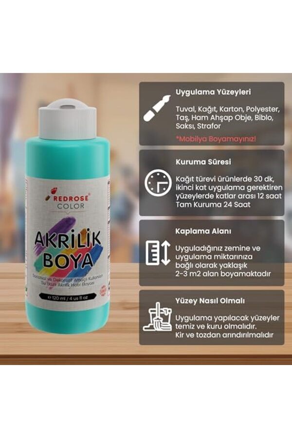 Modashi̇ne Rose Turkuaz Akri̇li̇k 120 Ml Modascope 1014773