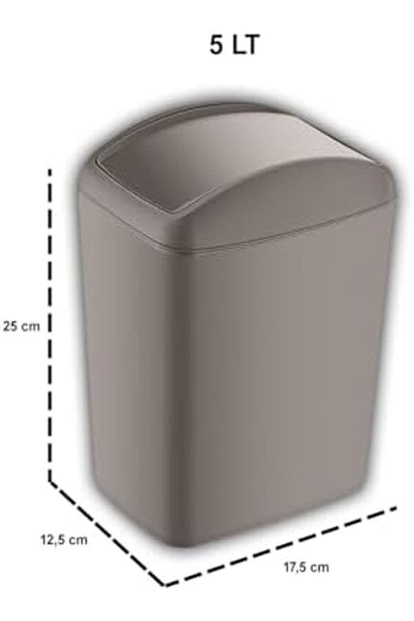 Modashi̇ne Soft Çöp Kutusu Döner Kapak 5 Lt Bej Modascope 1014773