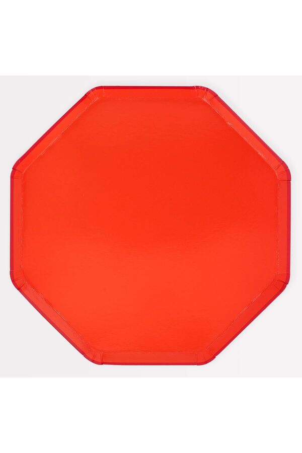 Modashi̇ne - Tomato Red Di̇nner Plates - Domates Kırmızısı Tabaklar (L) (X8) Modascope 1014773