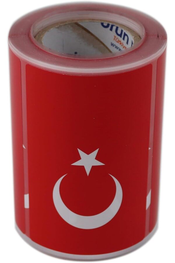 Modashi̇ne Eti̇ketler, Hazır Al Hızlı Al Türk Bayrağı Eti̇keti̇ Kuşe Rulo Çıkatma, 90Mmx 60Mm 300 Adet 4