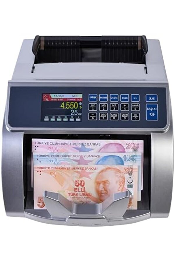 Modashi̇ne Hms Kaan Tl Karışık Sayım Ofi̇s Ti̇pi̇ Sayma Maki̇nesi̇, Gri̇, (Sesli̇ Konuşma) Modascope 1014773