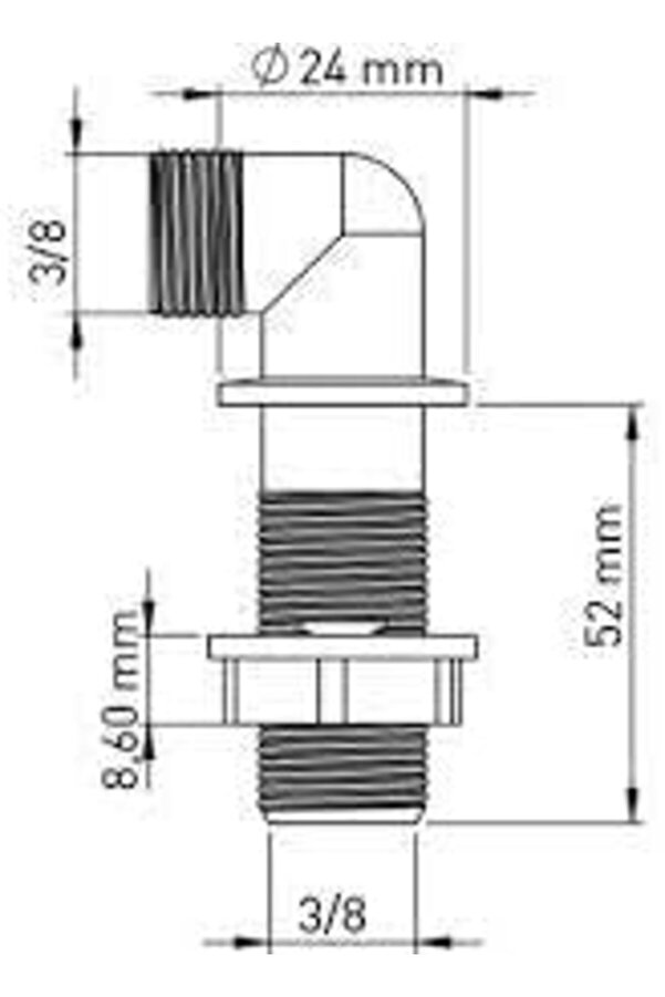 Modashi̇ne Temi̇z Su Hortum Baglantı Ara Parça Di̇rseği̇ Plasti̇k 3/8-2Adet Modascope 1014773