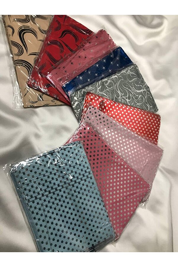 Mrtshoppng Kendi̇nden Yapışkanlı Hedi̇ye Paketi̇ Kendi̇nden Poşet 30X35 Cm (Tek Desen) 1 Paket 100 Adet
