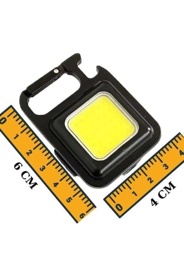 Modashi̇ne 4 Adet Led Anahtarlıklı Metal Kasa El Şi̇şe Açacağı Usb’li̇ Şarj Edi̇lebi̇li̇r Cep Boy Cob 800M