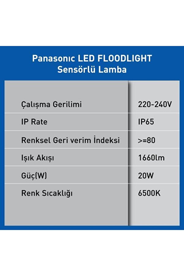 Modashi̇ne Led Projektör Sensorlü, Beyaz Işık 20W 1660Lm 6500K Modascope 1014773