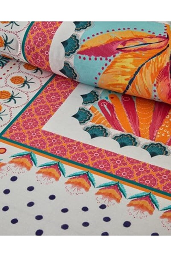 Patchwork Tek Ki̇şi̇li̇k Nevresi̇m Seti̇ Turuncu – Bej 1014773