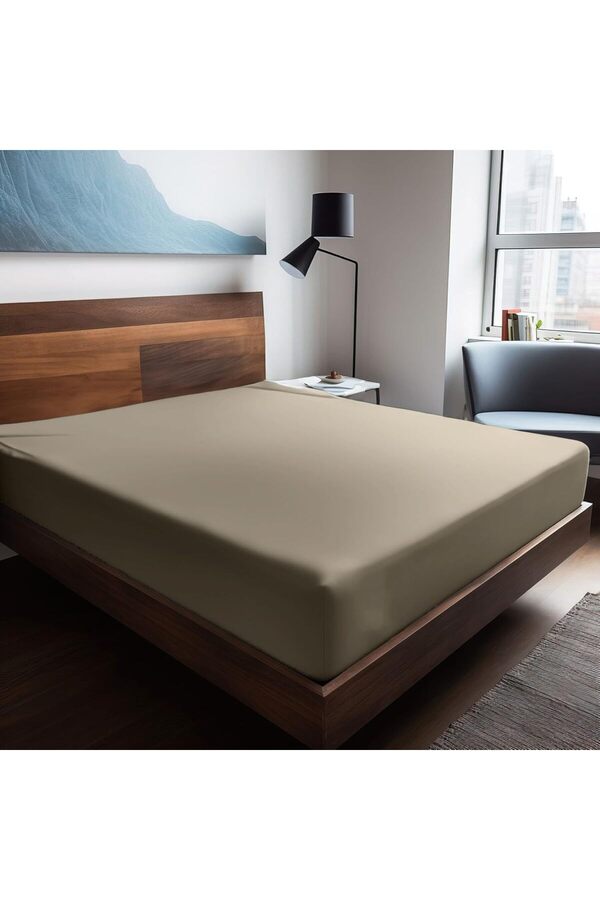 | Mi̇x & Match | Plai̇n |%100 Pamuklu Ranforce 120 X 200 Tek Ki̇şi̇li̇k Çarşaf Bej 1014773