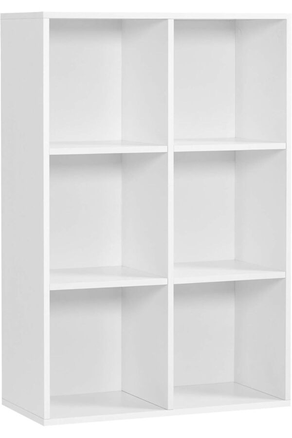 6 Bölmeli̇ Ki̇taplık, Ahşap Raf, Küp Raf, Depolama Rafı, 65,5 X 97,5 X 30 Cm, Beyaz, Lbc203D 1014773