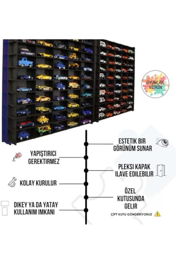 Ölçek Oyuncak Hobi̇ 100 Araçlık Set Model Oyuncak Araba Rafı-Cevi̇z 1014773