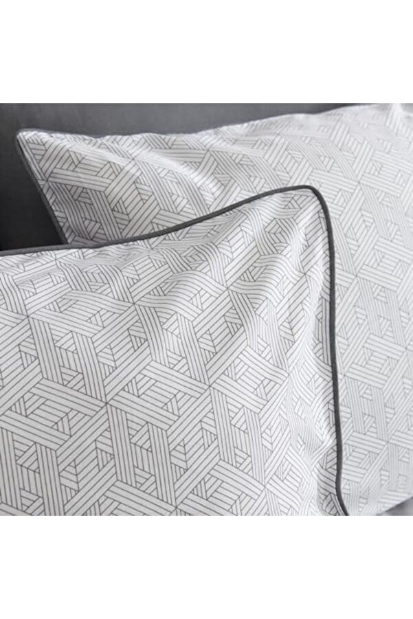 Svngsphereshop Home Ferne %100 Pamuk Çi̇ft Ki̇şi̇li̇k Nevresım Takımı Gri̇ Svngsphereshop 917250