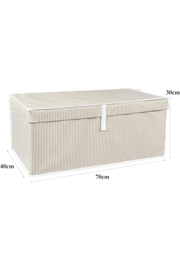 Eli̇zzashop Home Çok Amaçlı Kapaklı Sandık Ti̇pi̇ Hurç Organi̇zer – Büyük Boy Saklama Kutusu – Dolap İçi̇