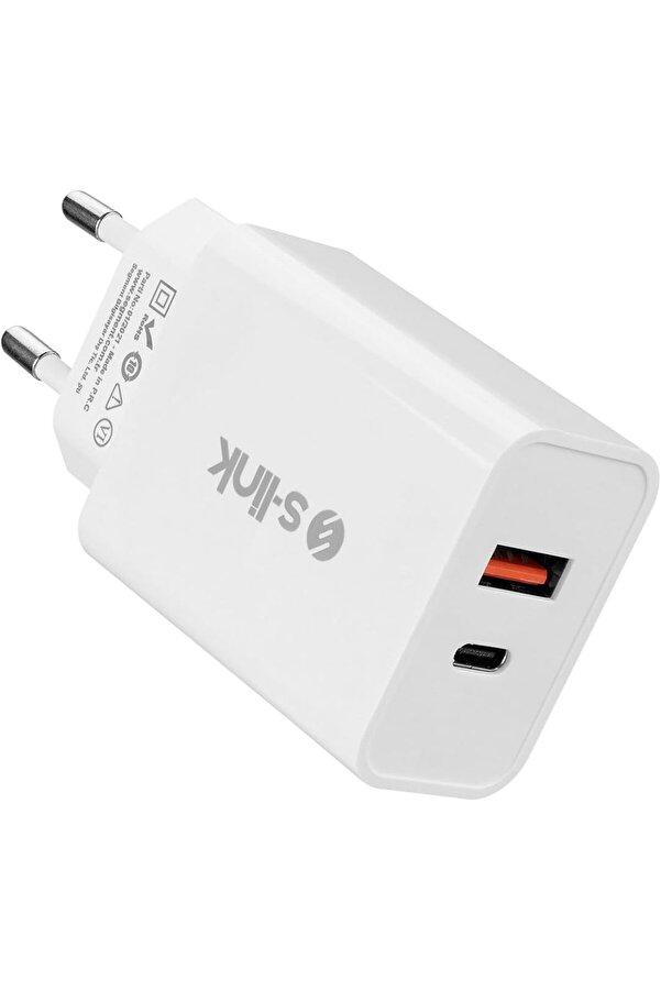 Sl-Ec60 20W Pd3.0/ Charge Qc3.0 Type Usb-C +Usb A Hızlı Beyaz Ev Şarj 1014773