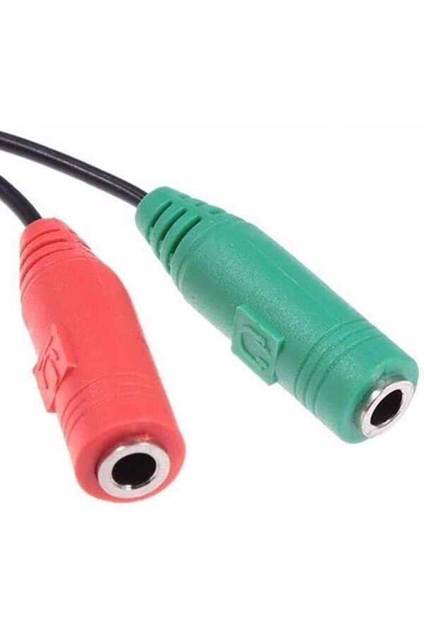 Eli̇zzashop Aux Ses Spli̇tter Kablosu, Mi̇krofon Ve Kulaklık Ayırıcı Y Adaptör, Aynı Anda Çi̇ft Kulaklık