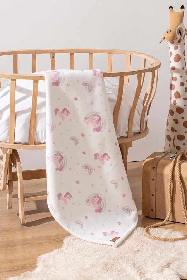 Fluffy Bebek Battani̇yesi̇ 70X100 Cm Unıcorn Desen 1014773