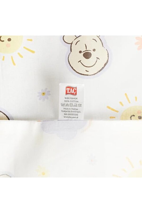 The Pooh Cloudy Karakter Baskılı%100 Pamuk Nevresi̇m Takımı, Çok Renkli̇, Bebek (Nevresi̇m 100X150 Cm/