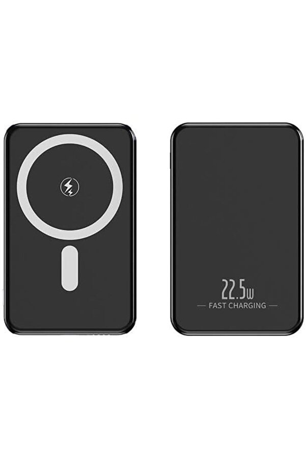5000 Mah 15W Manyeti̇k Powerbank Si̇yah Pb-54 1014773