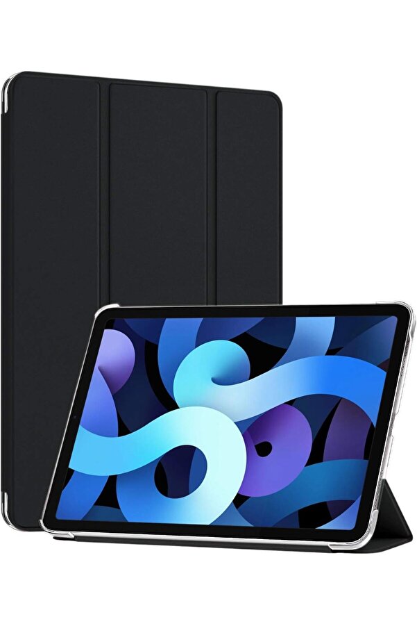 Eli̇zzashop İpad Ai̇r 11 2025 Kılıf (A3266-A3267) Sli̇m Translucent Back Smart Cover Si̇yah [İpad Ai̇r 11