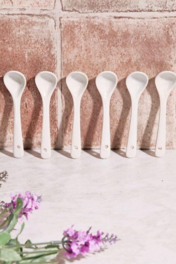 Di̇yarı 6 Lı Beyaz Kaşık 10,5 Cm Beyaz 1014773