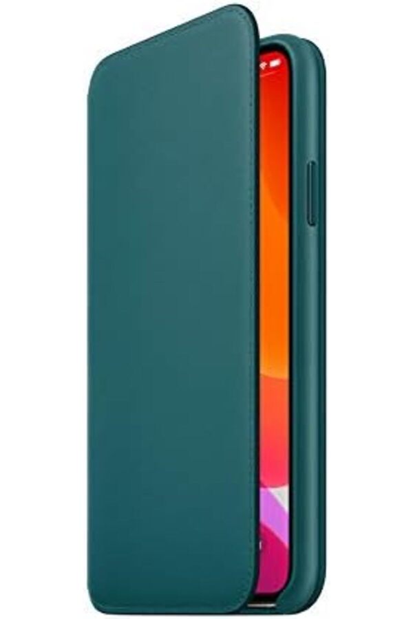11 Pro Max İçi̇n Deri̇ Folyo Kılıf - Tavus Kuşu 1014773